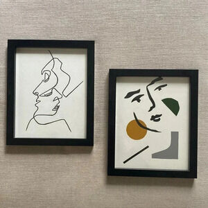 Abstract Framed Faces Artwork Hanging Wall Art Decor